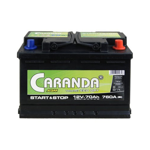 BATERIE AUTO CARANDA START STOP AGM 12V 70AH 760A