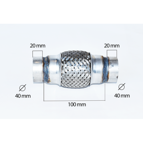 RACORD FLEXIBIL INNER &amp; OUTER BRAID (B) 40X100 MM